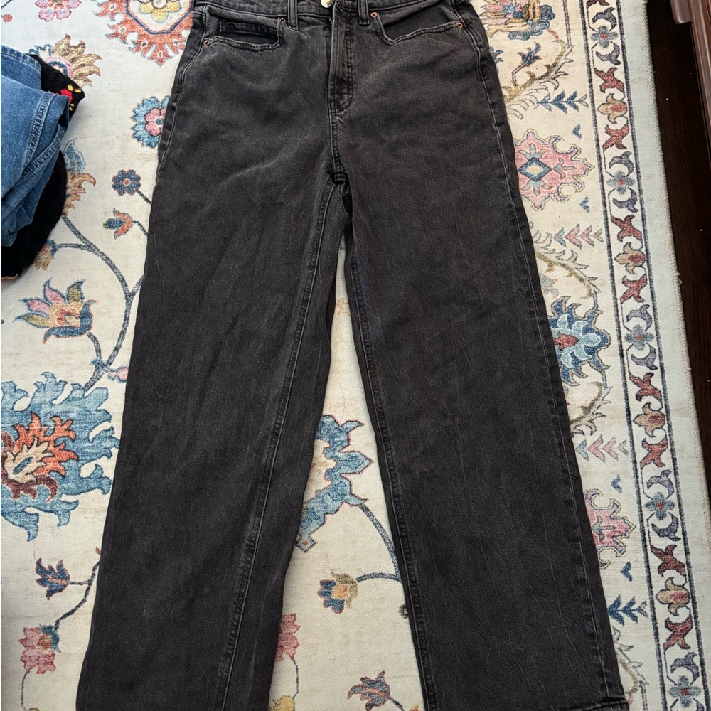 Old Navy Charcoal Wide Leg Jeans